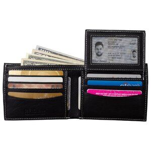 Premium Leather Bifold Men Wallet in Gift Box with RFID Blocking
